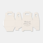 Elegant Ivory Script Wedding Custom Dank u Bedankdoosjes (Uitgevouwen)