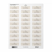 Elegant Ivory Script Wedding Return Address Label (Full Sheet)