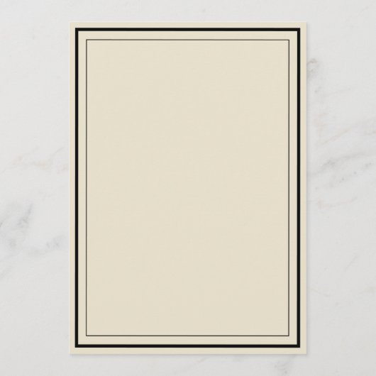 Elegant Ivory The Night Before Rehearsal Dinner Kaart (Achterkant)