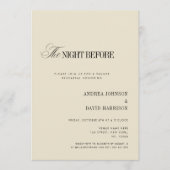Elegant Ivory The Night Before Rehearsal Dinner Kaart (Voorkant)