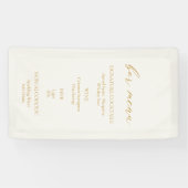 Elegant Ivory Wedding Bar Menu Banner  (Horizontaal)