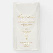 Elegant Ivory Wedding Bar Menu Banner  (Verticaal)