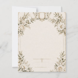 Elegant Ivory Wedding Invitation with Champagne