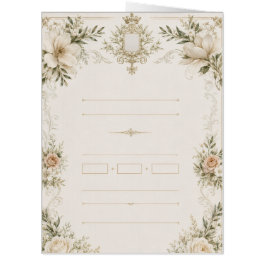 Elegant Ivory Wedding Invitation with Champagne