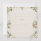 Elegant Ivory Wedding Invitation with Champagne (Achterkant)