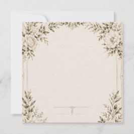 Elegant Ivory Wedding Invitation with Champagne