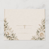 Elegant Ivory Wedding Invitation with Champagne Briefkaart (Voorkant)