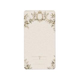 Elegant Ivory Wedding Invitation with Champagne Etiket