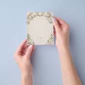 Elegant Ivory Wedding Invitation with Champagne Flyer (Hand)
