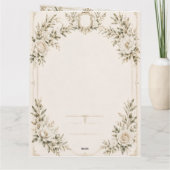 Elegant Ivory Wedding Invitation with Champagne Kaart (Achterkant)