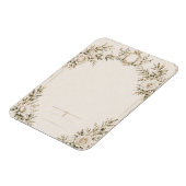 Elegant Ivory Wedding Invitation with Champagne Magneet (Linkerzijde)