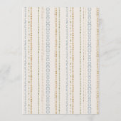 Elegant Ivory Wedding Invitation with Pattern Back Kaart (Achterkant)