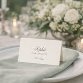 Elegant Ivory Wedding Place Card  Kaart