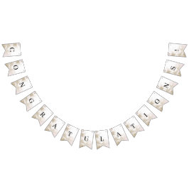 Elegant Ivory White Flowers Bunting Flag Vlaggetjes