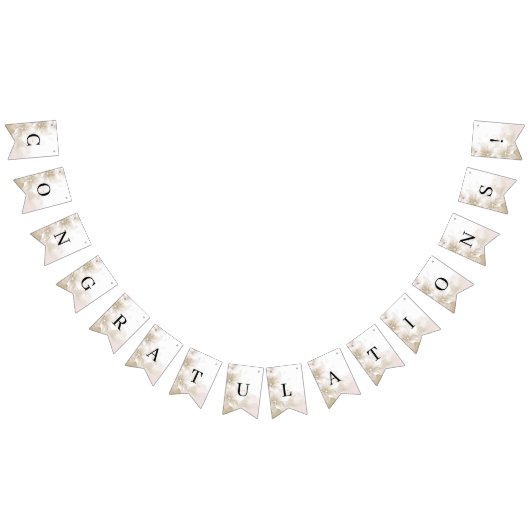 Elegant Ivory White Flowers Bunting Flag Vlaggetjes (Alle)