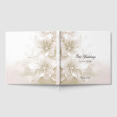 Elegant Ivory White Flowers Guest Book Gastenboek (Volledig)