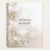 Elegant Ivory White Flowers Planner (Voorkant)