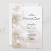 Elegant Ivory White Flowers Rehearsal Dinner Kaart (Voorkant)