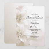 Elegant Ivory White Flowers Rehearsal Dinner Kaart (Voorkant / Achterkant)