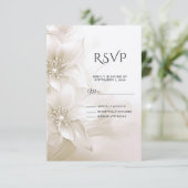 Elegant Ivory White Flowers RSVP Card (Staand voorkant)