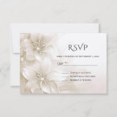 Elegant Ivory White Flowers RSVP Card (Voorkant)
