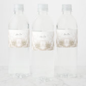 Elegant Ivory White Flowers Water Bottle Label Waterfles Etiket (Flessen)