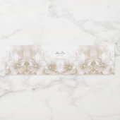 Elegant Ivory White Flowers Water Bottle Label Waterfles Etiket (Enkel label)