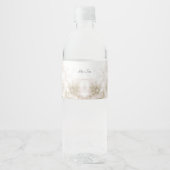 Elegant Ivory White Flowers Water Bottle Label Waterfles Etiket (Voorkant)