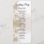 Elegant Ivory White Flowers Wedding Program Programmakaart (Achterkant)