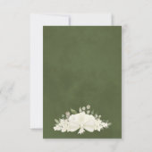 Elegant Ivory White Waterverf Floral Boho Wedding Save The Date (Achterkant)