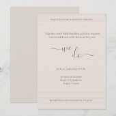 Elegant Ivory White we doen een houten korrelhuwel Kaart (Voorkant / Achterkant)