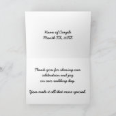 Elegant Ivory & Yellow Rose Weddenschap Hartelijk  Bedankkaart (Binnen)