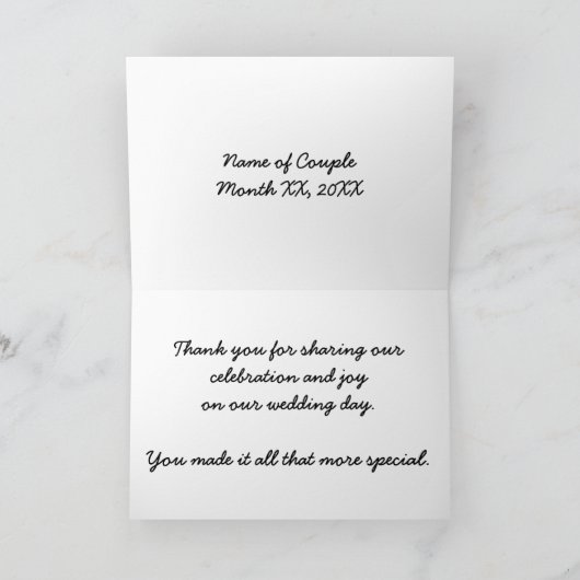 Elegant Ivory & Yellow Rose Weddenschap Hartelijk  Bedankkaart (Binnen)