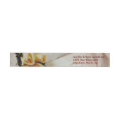 Elegant Ivory Yellow Roses Wrap Adresetiketten Adreslabel Wikkel (Individueel)