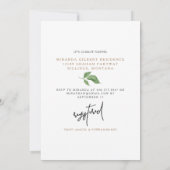 Elegant Ivy Foliage Glam Shower Kaart (Achterkant)