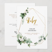 Elegant Ivy Foliage Glam Shower Kaart (Voorkant / Achterkant)