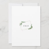 Elegant Ja, dat hebben we Olijf Goud Bruiloft Kaart (Achterkant)