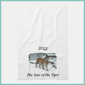 Elegant Jaar van de Tijger 2022 Theedoek