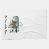 Elegant Jaar van de Tijger 2022 Theedoek (Horizontaal)