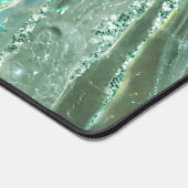 Elegant Jade Green Glitter Holografisch Opal Marbl Bureaumat (Hoek)