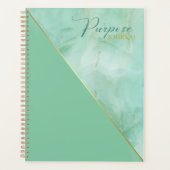 Elegant Jade Marble Purpose Journal Planner (Voorkant)