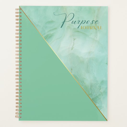 Elegant Jade Marble Purpose Journal Planner (Voorkant)