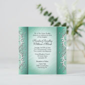 Elegant Jade Wedding Uitnodiging (Staand voorkant)