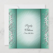 Elegant Jade Wedding Uitnodiging (Achterkant)