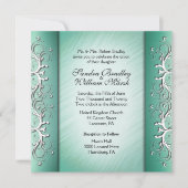 Elegant Jade Wedding Uitnodiging (Voorkant)