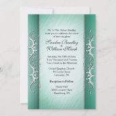 Elegant Jade Wedding Uitnodiging (Voorkant)