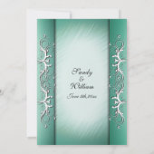 Elegant Jade Wedding Uitnodiging (Achterkant)