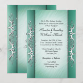 Elegant Jade Wedding Uitnodiging (Voorkant / Achterkant)