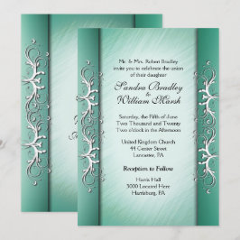 Elegant Jade Wedding Uitnodiging