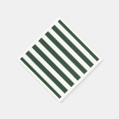 Elegant jager groen en wit gestreept patroon servet (Hoek)